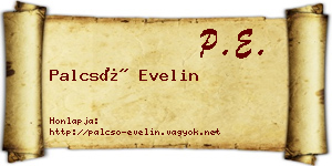 Palcsó Evelin névjegykártya