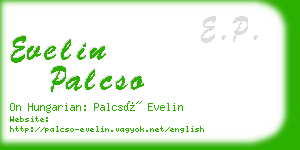 evelin palcso business card